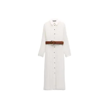 ZARA Long-Sleeved Dresses Women's White