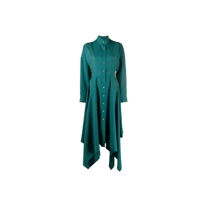 KENZO Long-Sleeved Dresses Women's Green-0