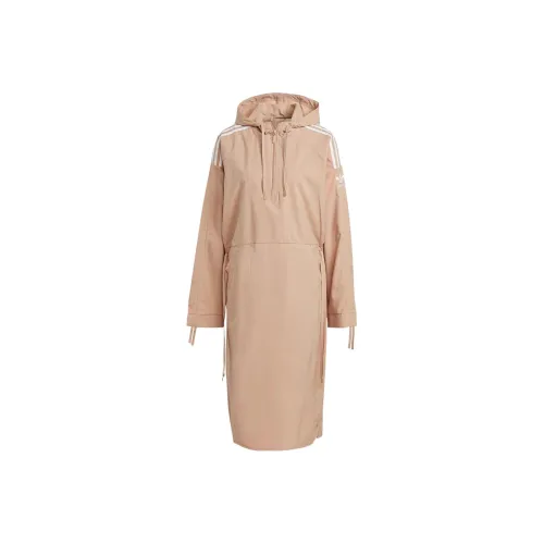 Adidas Originals ADICOLOR CLASSICS TRACEABLE Long Sleeved Dresses Women's Light Brown