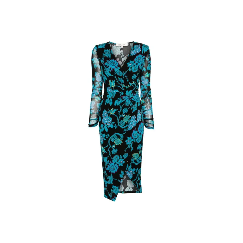 DVF Diane Von Furstenberg Nevine Floral print Midi Dress-0
