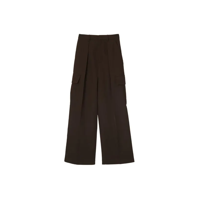 Burberry Wide leg Wool Cargo Trousers-0