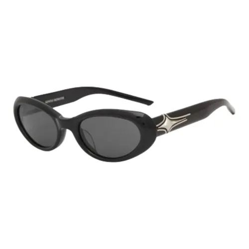 GENTLE MONSTER Acetate Oval Sunglasses Women's Black