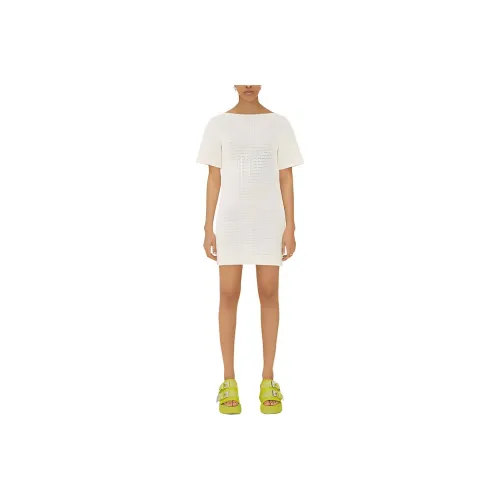 Bottega Veneta Short Sleeved Cut Out Mini Dress