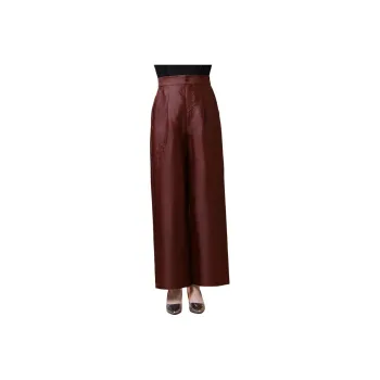 Yi Mengyuan Silk Casual Pants Women's Red