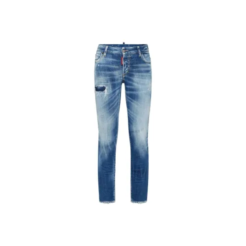 DSQUARED 2 Distressed Medium Waist Jennifer Jeans