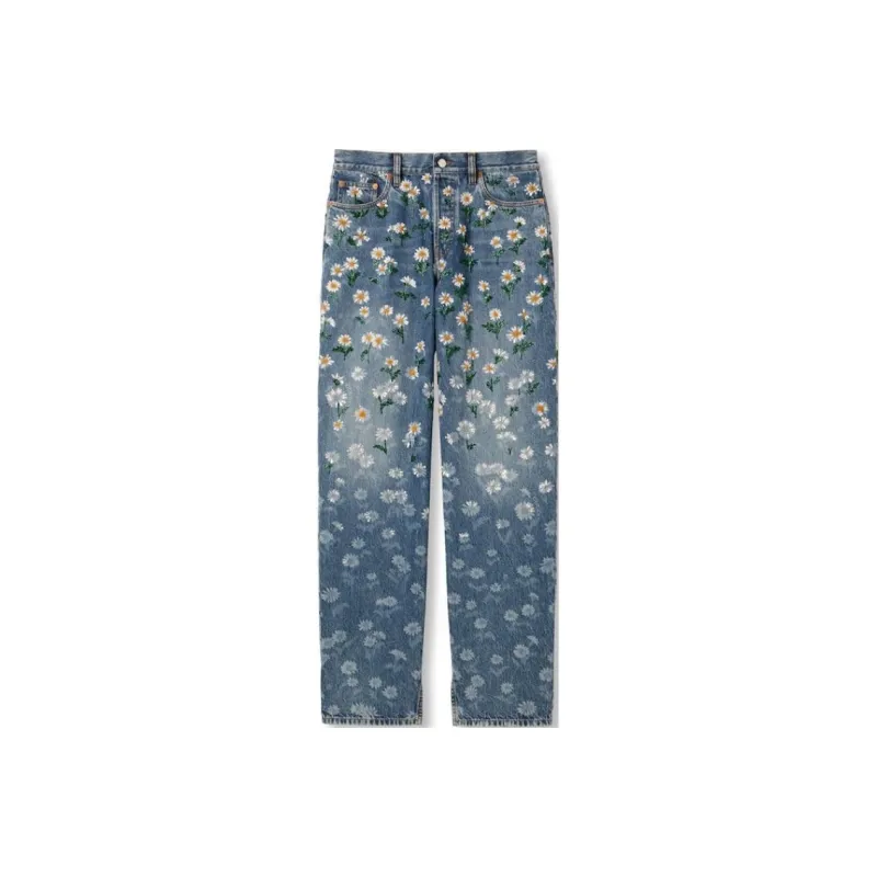 GUCCI Printed Denim Pants-0