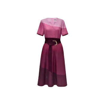 DIFFIE RIEGER Short-Sleeved Dresses Women's Plum