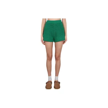 Alanui High Waist Crochet Knit Shorts