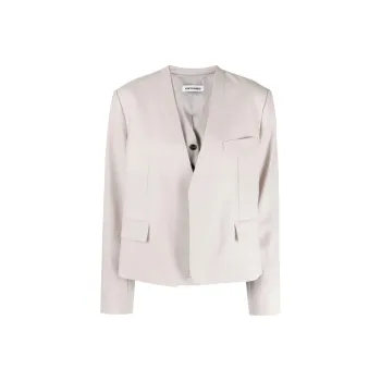 LOW CLASSIC V-neck Wool Vest And Blazer Set