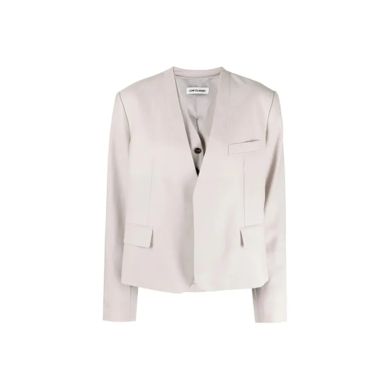 LOW CLASSIC V-neck Wool Vest And Blazer Set-0