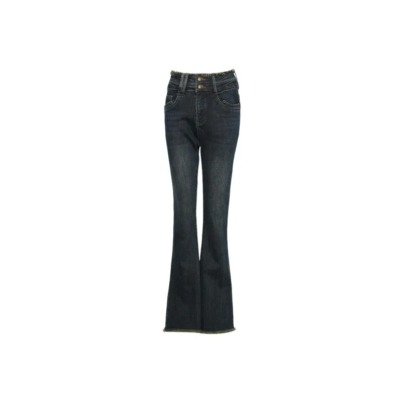 DPLAY Jeans Women's Dark Denim Blue-0