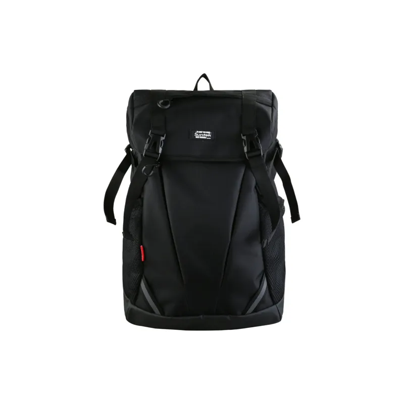 Yalu Nylon Backpack Laptop Bag Unisex Black/Gray-0