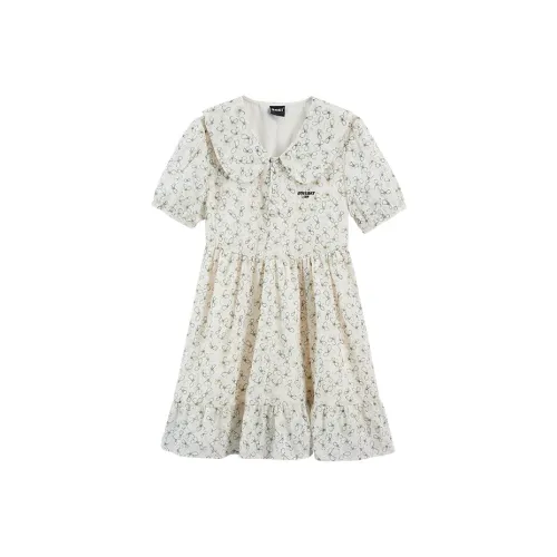 EOEI Short-Sleeved Dresses Women's Beige