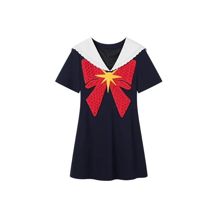 UOOYAA Beautiful Girl Warrior Series SS22 Dress Women's Navy Blue-0