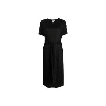 DKNY Short sleeve Linen Long Dress