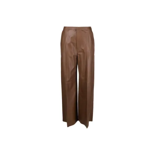 DESA 1972 Pressed crease Leather Palazzo Trousers