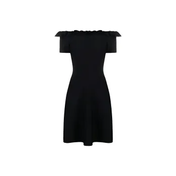 Alexander McQueen Short Sleeved Dresses Women's Black