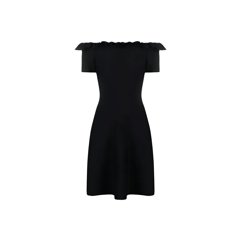 Alexander McQueen Short Sleeved Dresses Women's Black-0