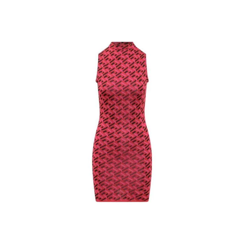 VERSACE Knit Dress 'Parade Red/Fuchsia'-0