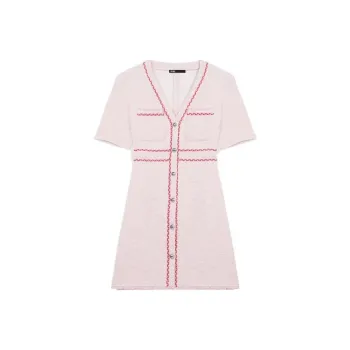 Maje Short Sleeved Dresses Women's Pink