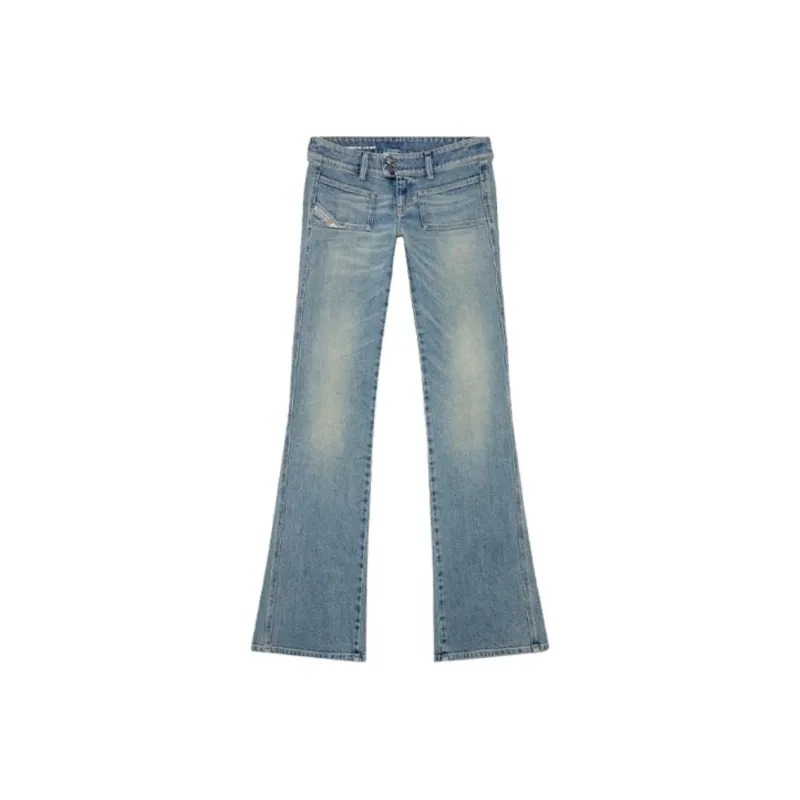 DIESEL D Hush Low Rise Slim Flared Jeans 'Blue'-0