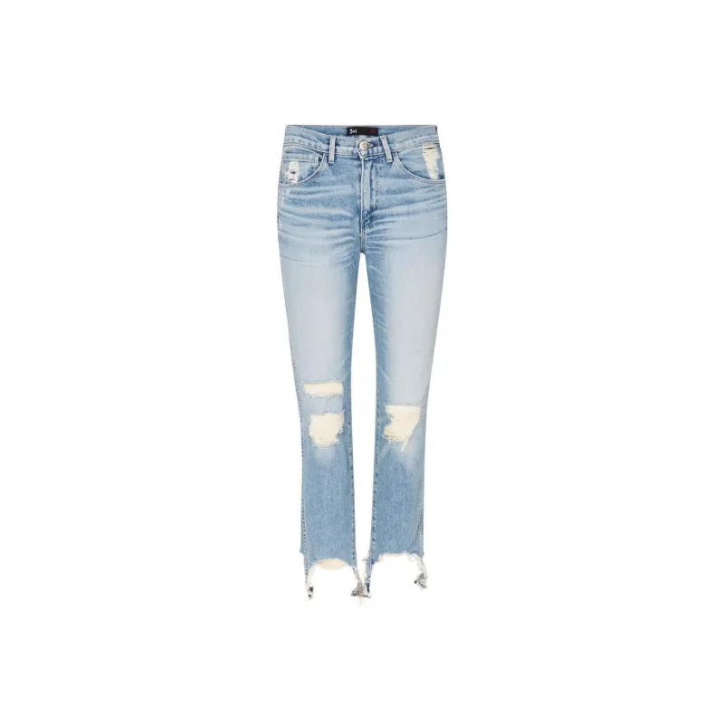 3X1 Ripped Pants Jeans Women's Blue-0