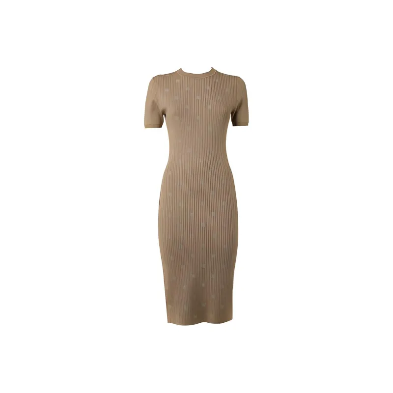 FENDI Ff Jacquard Body con Midi Dress-0