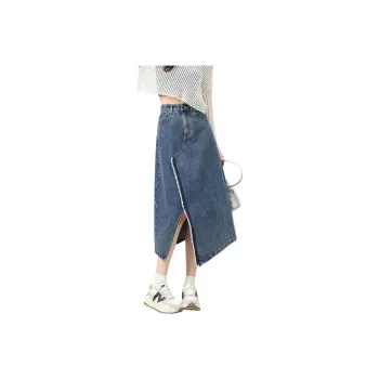 【dme】 Denim Long Skirts Women's Medium Denim Blue
