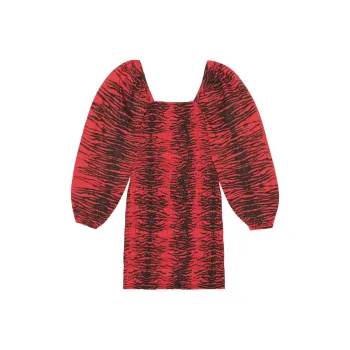 GANNI Long-Sleeved Dresses Women's Red