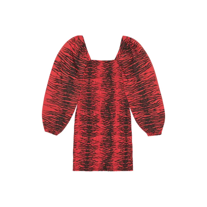 GANNI Long-Sleeved Dresses Women's Red-0
