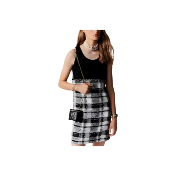 CHANEL Sleeveless Dress Women's Black