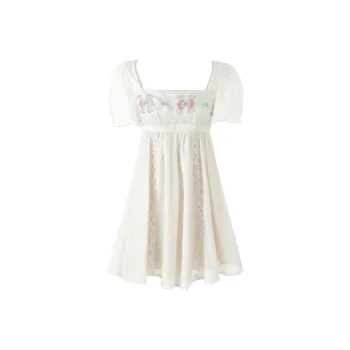 ACAINES Short Sleeved Dresses Women's Gilded Apricot