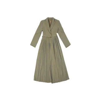 D. MARTINA QUEEN Long-Sleeved Dresses Women's Olive
