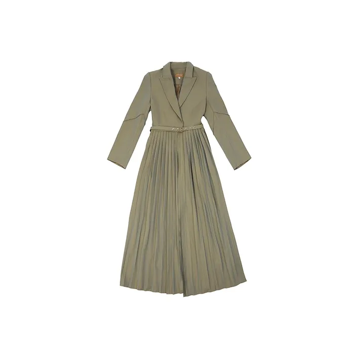 D. MARTINA QUEEN Long-Sleeved Dresses Women's Olive-0