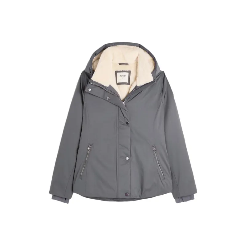 Hollister Puffer Jacket Women's Dark Gray-0