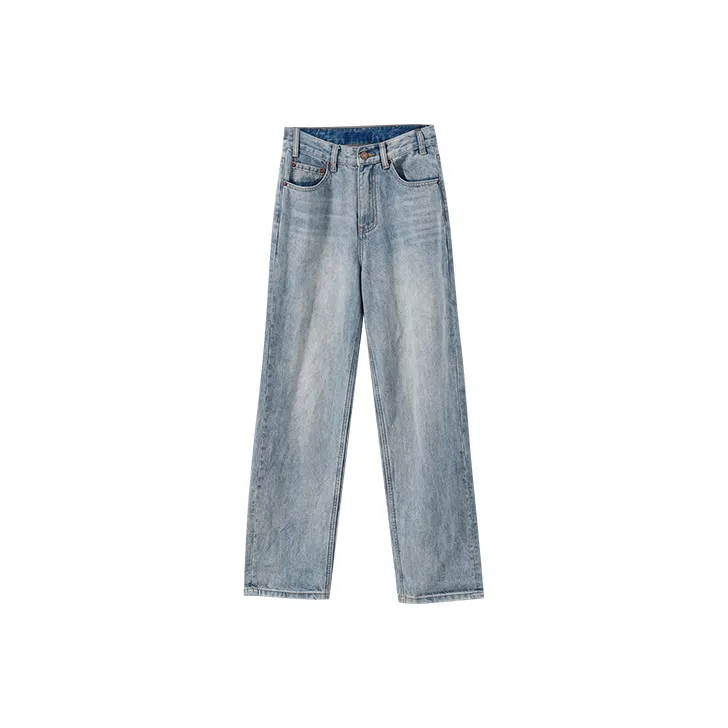 YUMOMO STAR Straight Jeans Women's Denim Blue-0