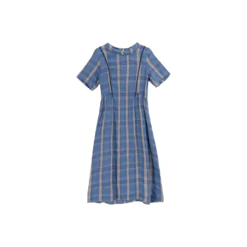 Mapping Short Sleeved Dresses Women's Blue