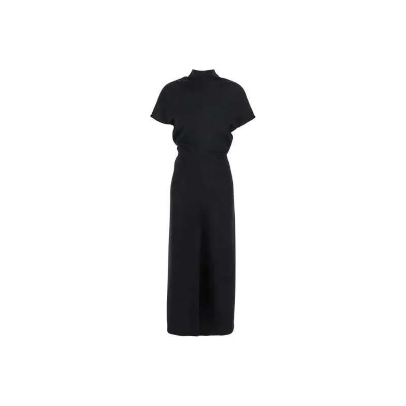 BE PLAIN Short Sleeved Dresses Women's Black-0