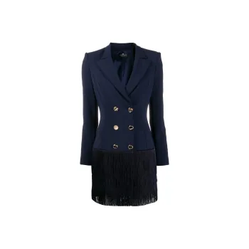 Elisabetta Franchi Long-Sleeved Dresses Women's Blue