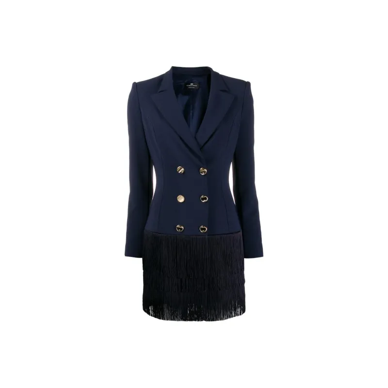 Elisabetta Franchi Long-Sleeved Dresses Women's Blue-0