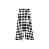 Large Black White Plaid