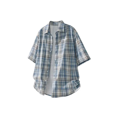 BIG TIME REGAL Shirts Unisex Blue Plaid