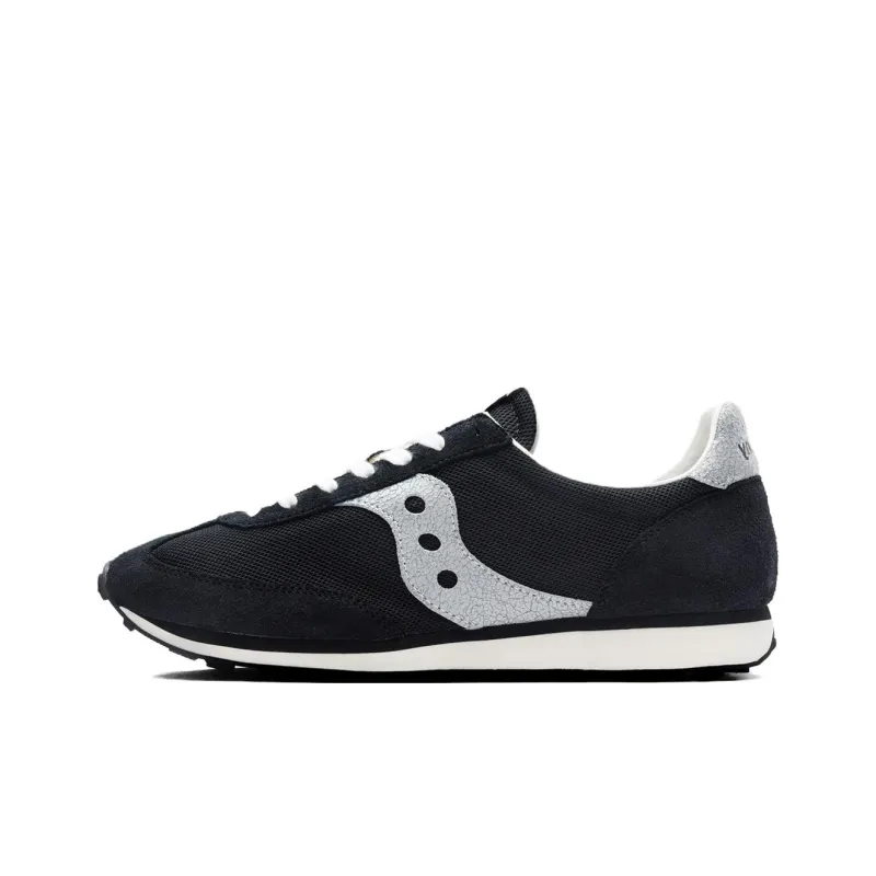 Saucony GRIPPER Anti Slip Wear Resistant Low Top Casual Running Shoes Unisex Black White-0