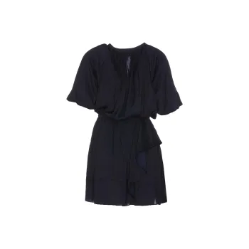 Zadig & Voltaire Romina Puff sleeve Ruched Mini Dress
