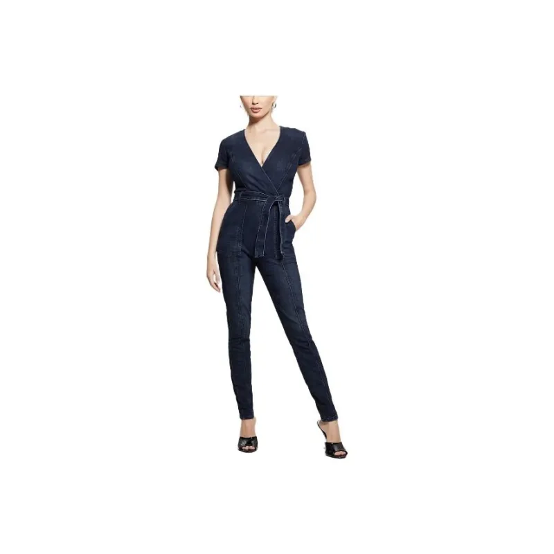 GUESS Leslie Denim Jumpsuit Jumpsuit Women's Blue-0