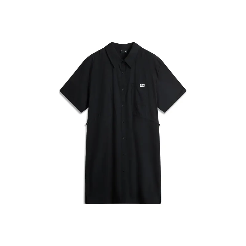 LiNing Sports Life Collection Short Sleeved Dress Women's Black-0