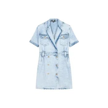 DKNY Short-Sleeved Dresses Women's Light Denim Blue