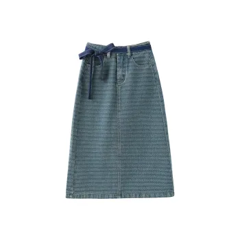 Miss Chipmunk Denim Long Skirts Women's