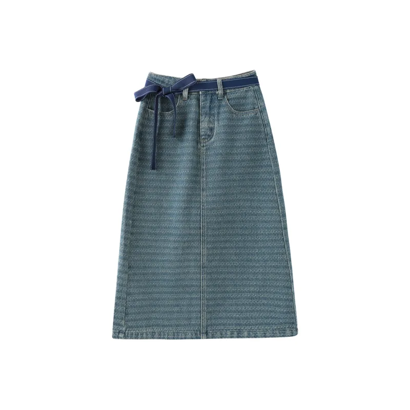 Miss Chipmunk Denim Long Skirts Women's-0