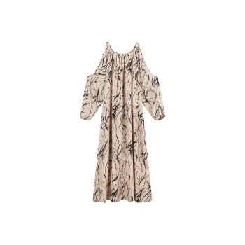 Migu Long Sleeved Dress Women's Twilight Shadow